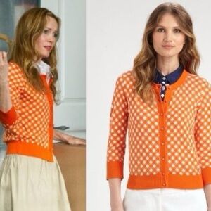 Kate Spade New York Gingham Kati Cardigan size tag removed